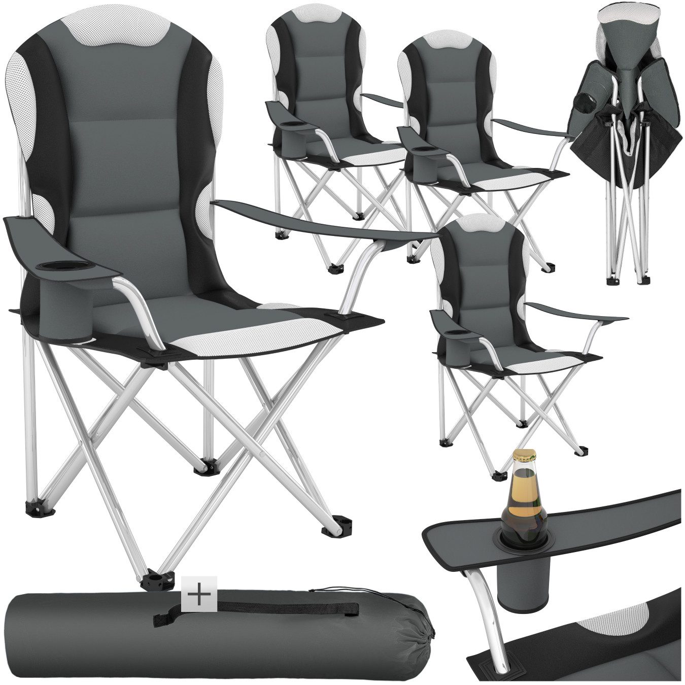 tectake Campingstuhl (Set., 4 St), Angenehme günstig online kaufen
