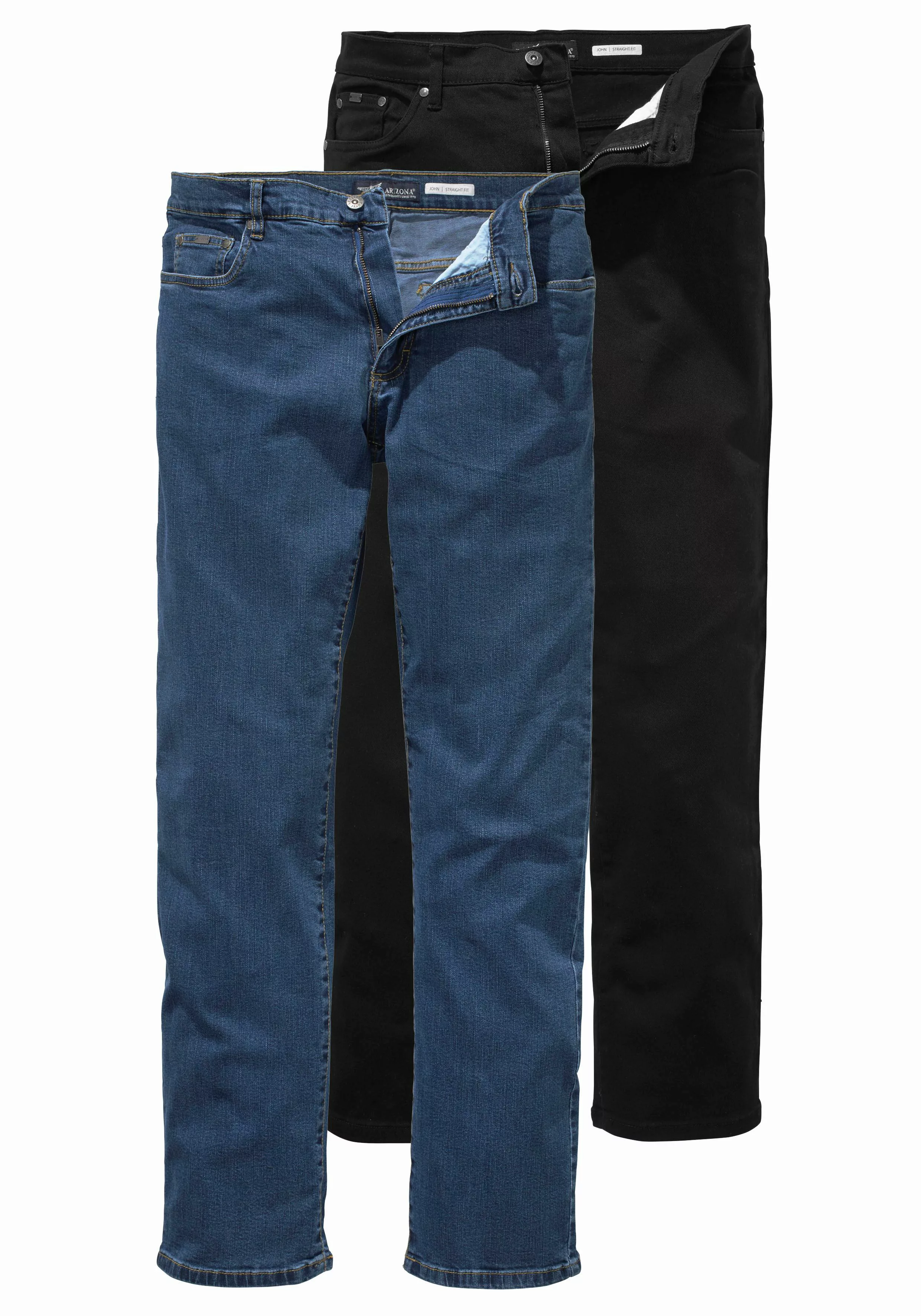 Arizona Stretch-Jeans "John", (Packung, 2 tlg.), Straight Fit günstig online kaufen