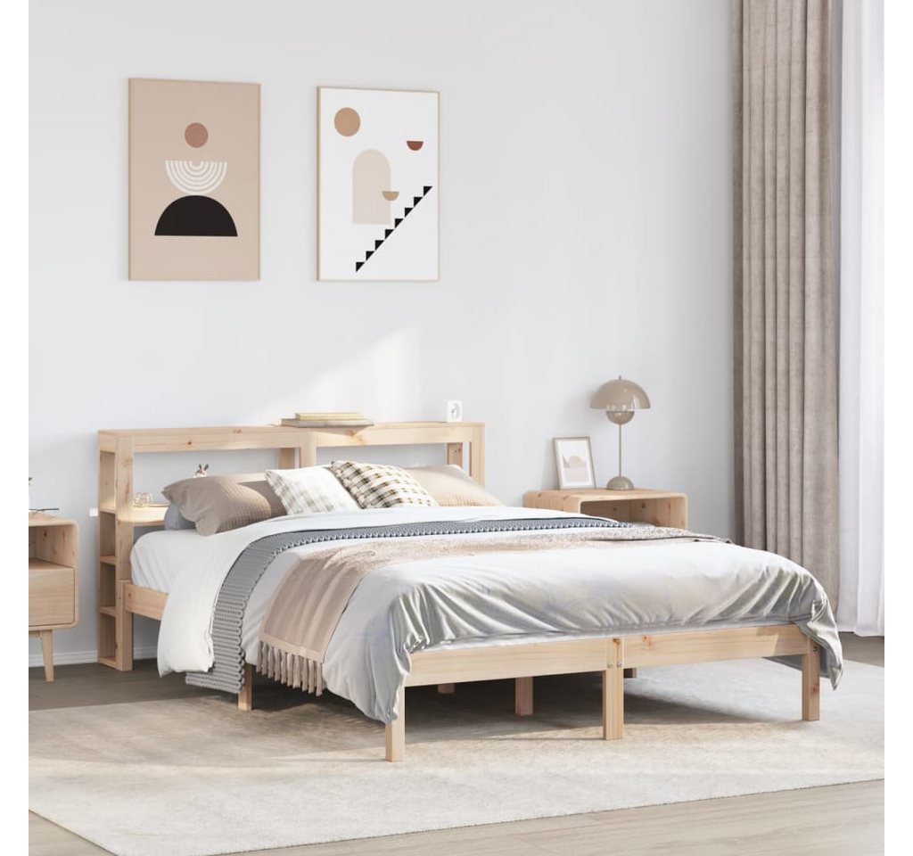 vidaXL Bett, Massivholzbett ohne Matratze 150x200 cm Kiefernholz günstig online kaufen