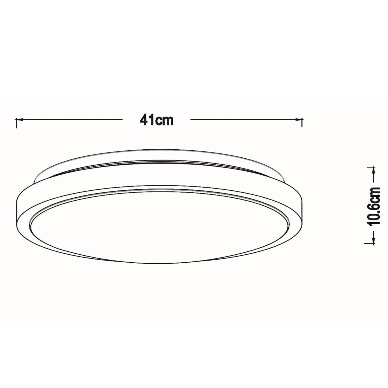 LED Deckenleuchte Dasher in Schwarz 24W 1300lm IP44 410mm günstig online kaufen