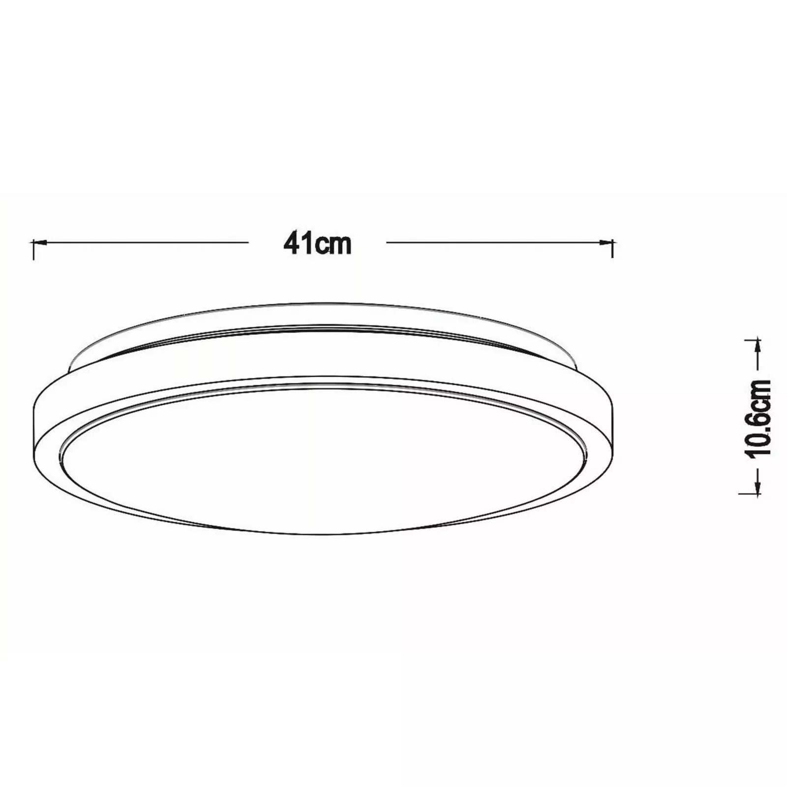 LED-Deckenleuchte Dasher, schwarz, Ø 41 cm, Sensor, IP44 günstig online kaufen