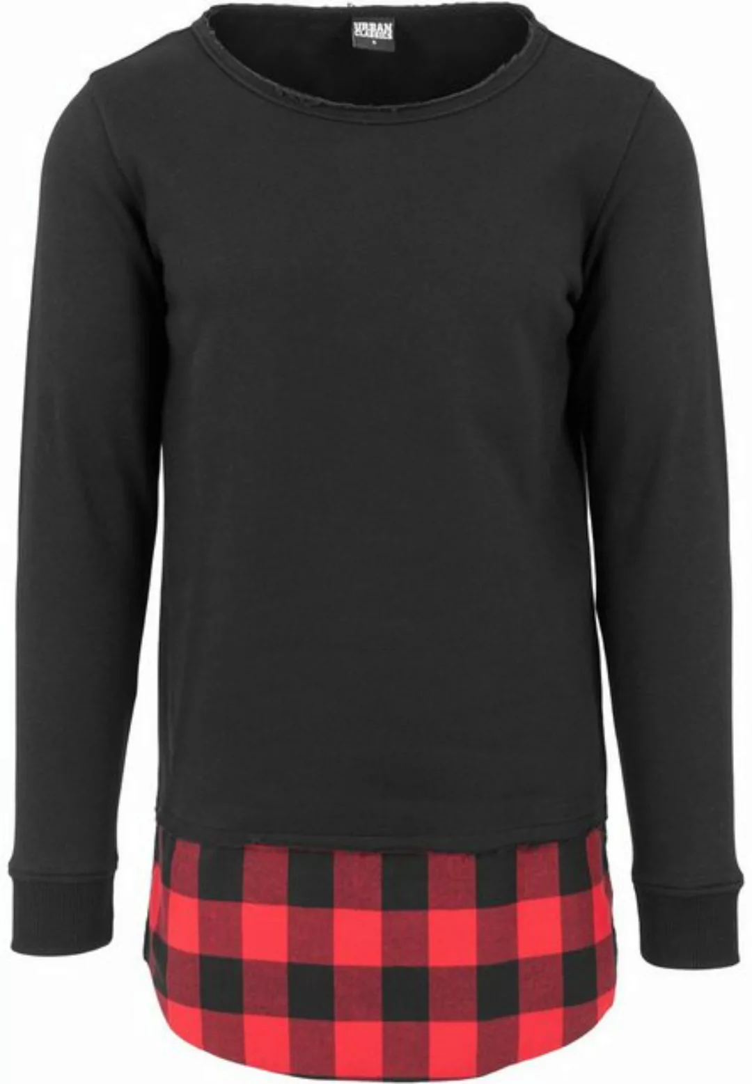 URBAN CLASSICS Rundhalspullover Urban Classics Herren Long Flanell Bottom O günstig online kaufen