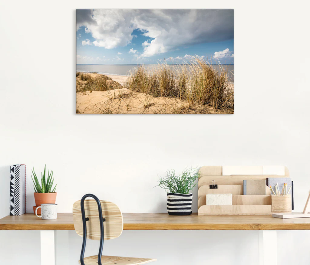 Artland Wandbild "Weg durch die Dünen am Roten Kliff", Strandbilder, (1 St. günstig online kaufen