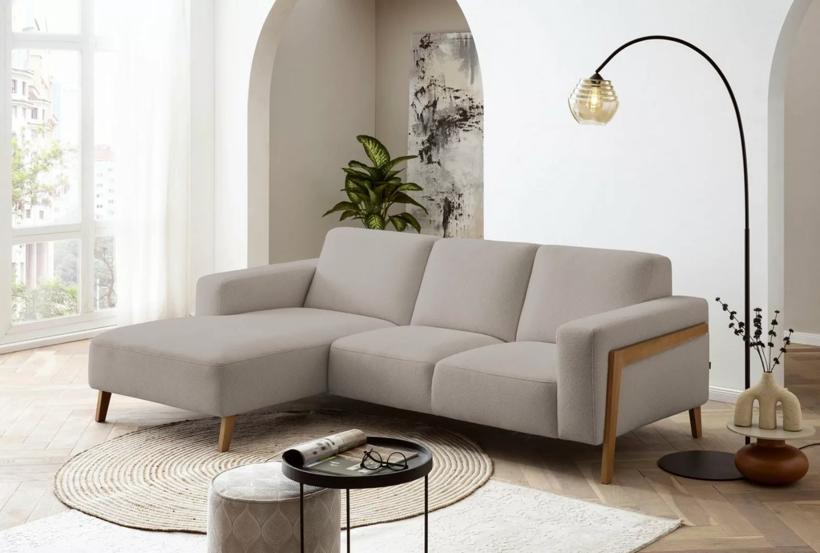 exxpo - sofa fashion Ecksofa, Wahlweise elektrischer Sitztiefenverstellung, günstig online kaufen