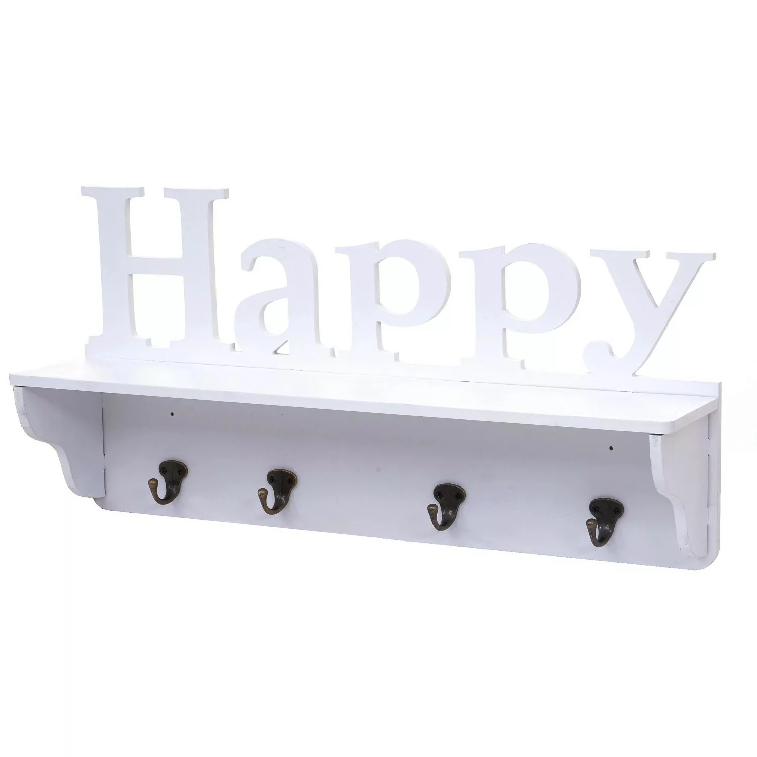 MCW Wandgarderobe D41 Happy 4 Haken Weiß günstig online kaufen