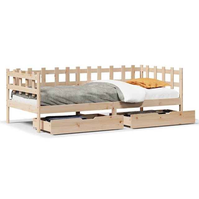 vidaXL Bett, Tagesbett mit Schubladen 90x200 cm Massivholz Kiefer günstig online kaufen