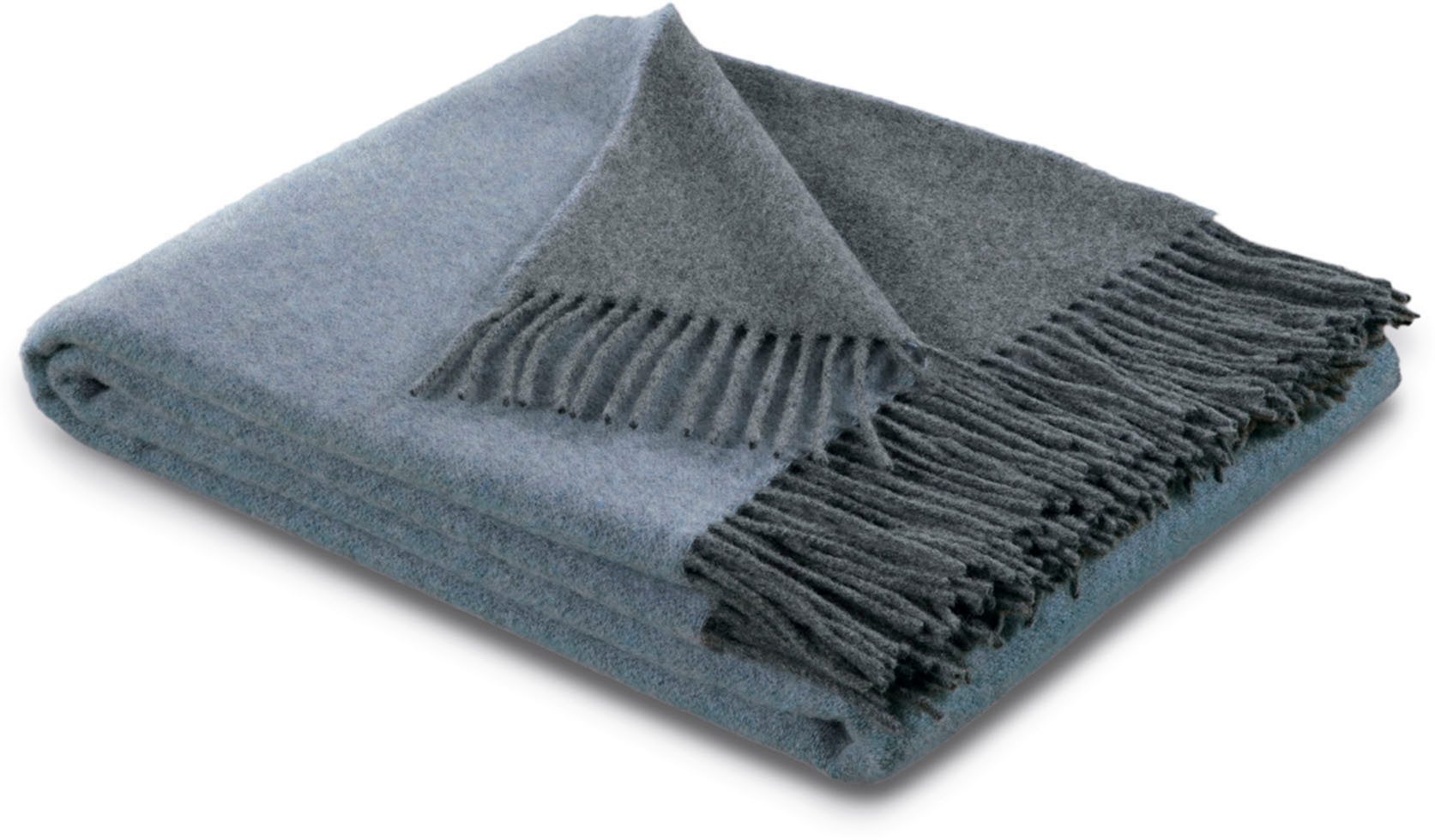 Biederlack Plaid »Plaid Soft Impression im Doubleface-Look«, Wolle-Kaschmir günstig online kaufen