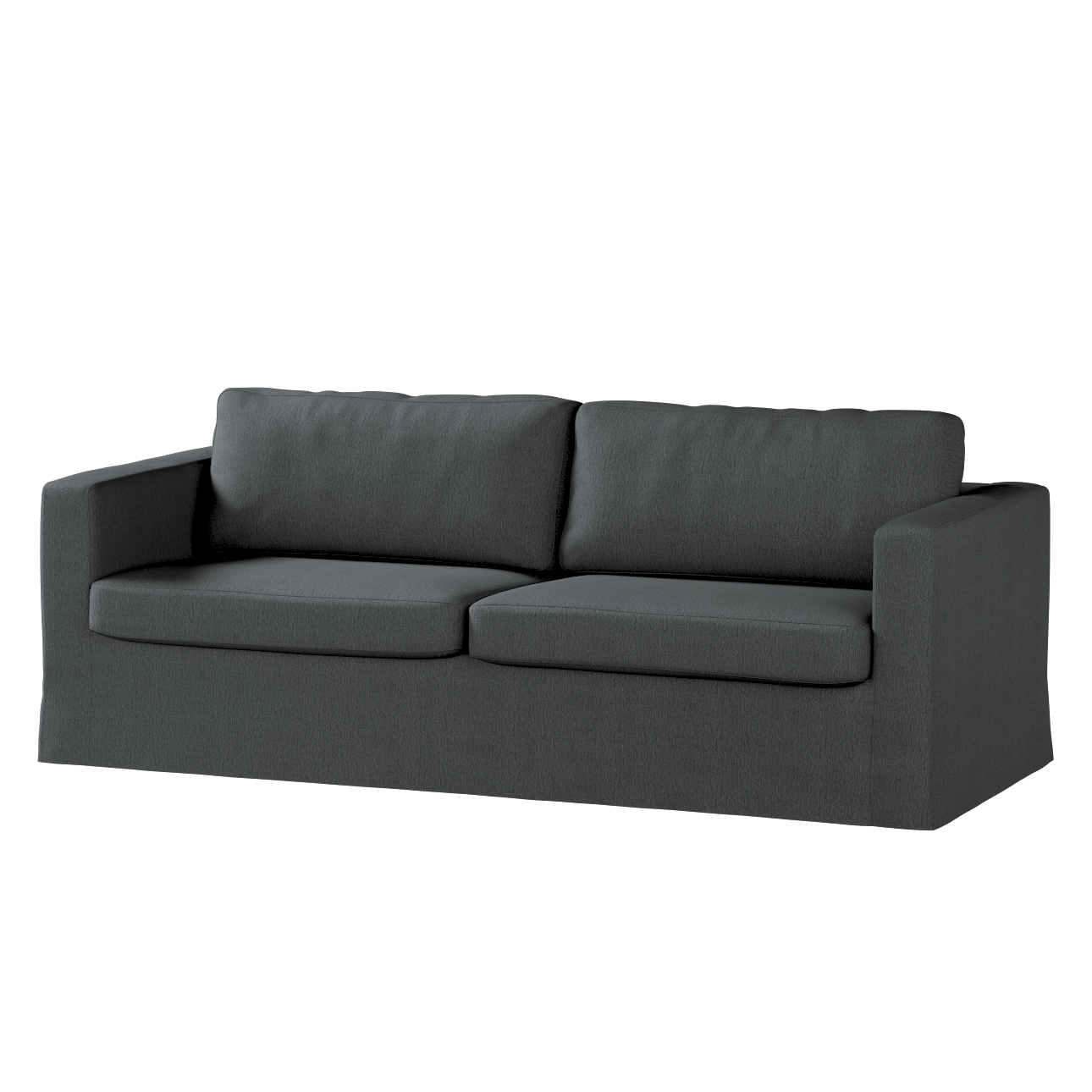 Bezug für Karlstad 3-Sitzer Sofa nicht ausklappbar, lang, stahlgrau, Bezug günstig online kaufen