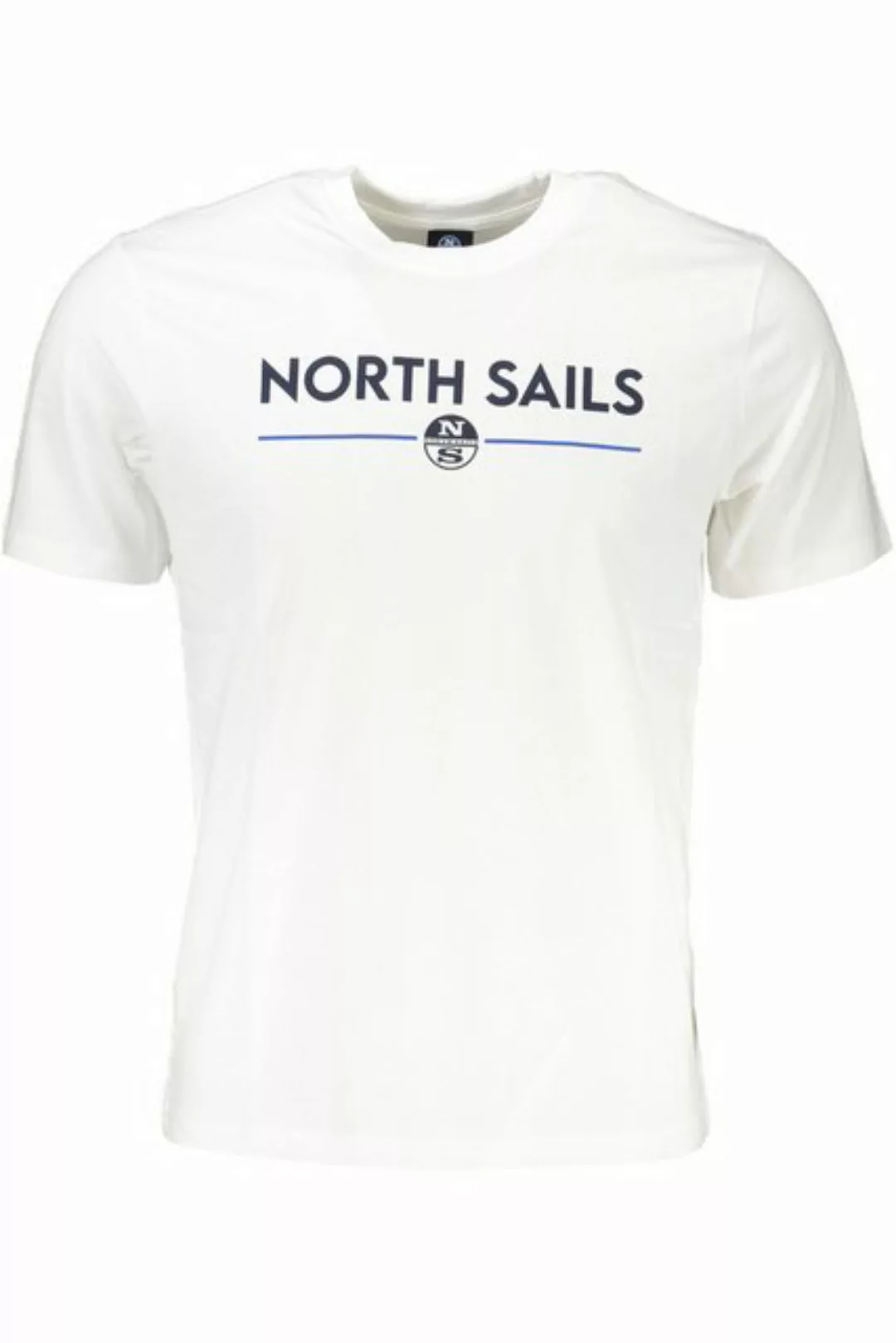 North Sails T-Shirt Weißes Herren Kurzarm-T-Shirt mit Rundhals und günstig online kaufen