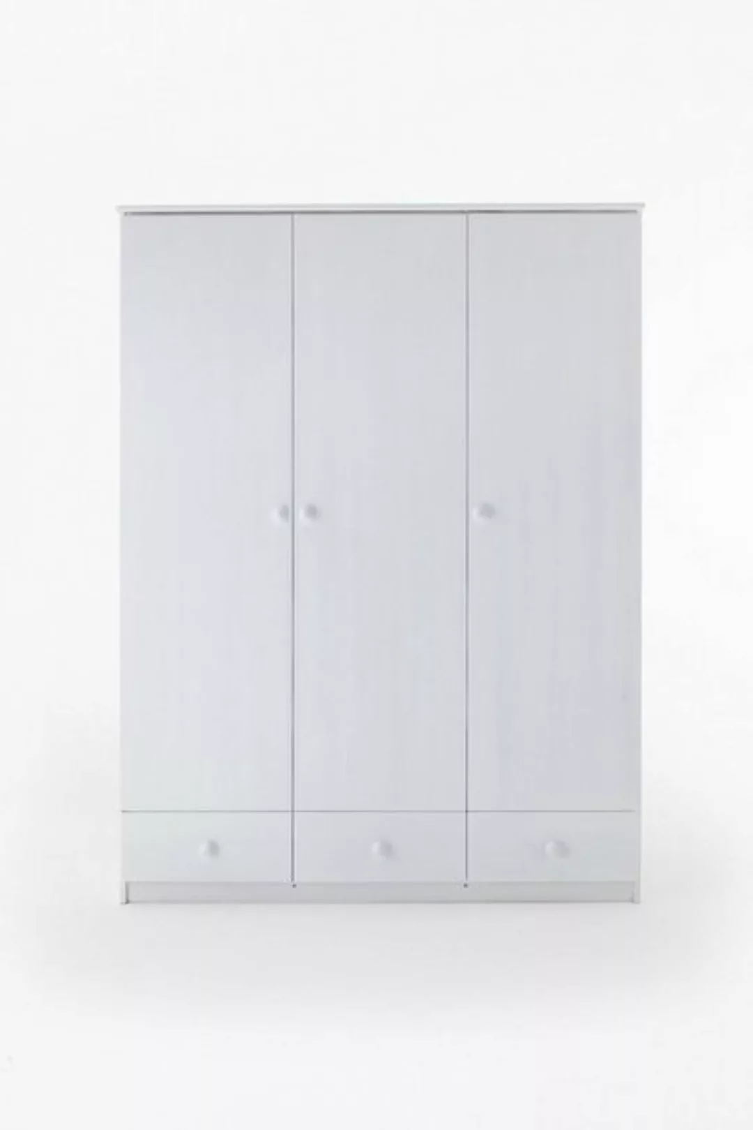 Natur24 Kleiderschrank Kleiderschrank Progress 150x198 Fichte Weiß 3 Türen günstig online kaufen