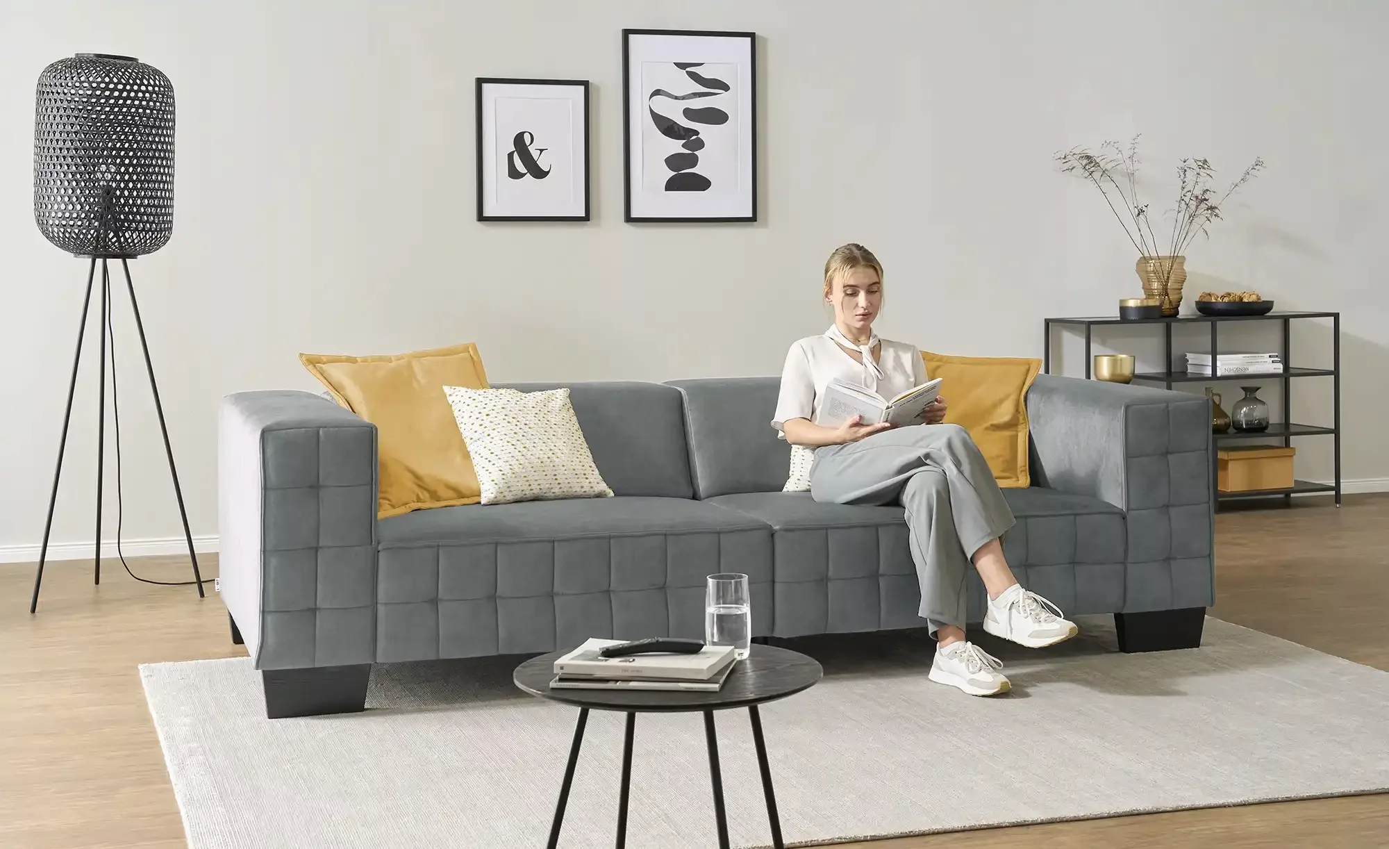 smart Big Sofa  Delilah ¦ grau ¦ Maße (cm): B: 255 H: 69 T: 106 Polstermöbe günstig online kaufen
