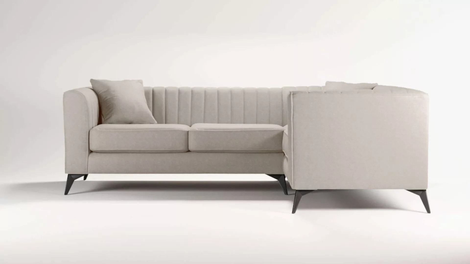 Places of Style Ecksofa »MATTHEW B/T/H: 240/167/74 cm«, L-Form, Steppung im günstig online kaufen