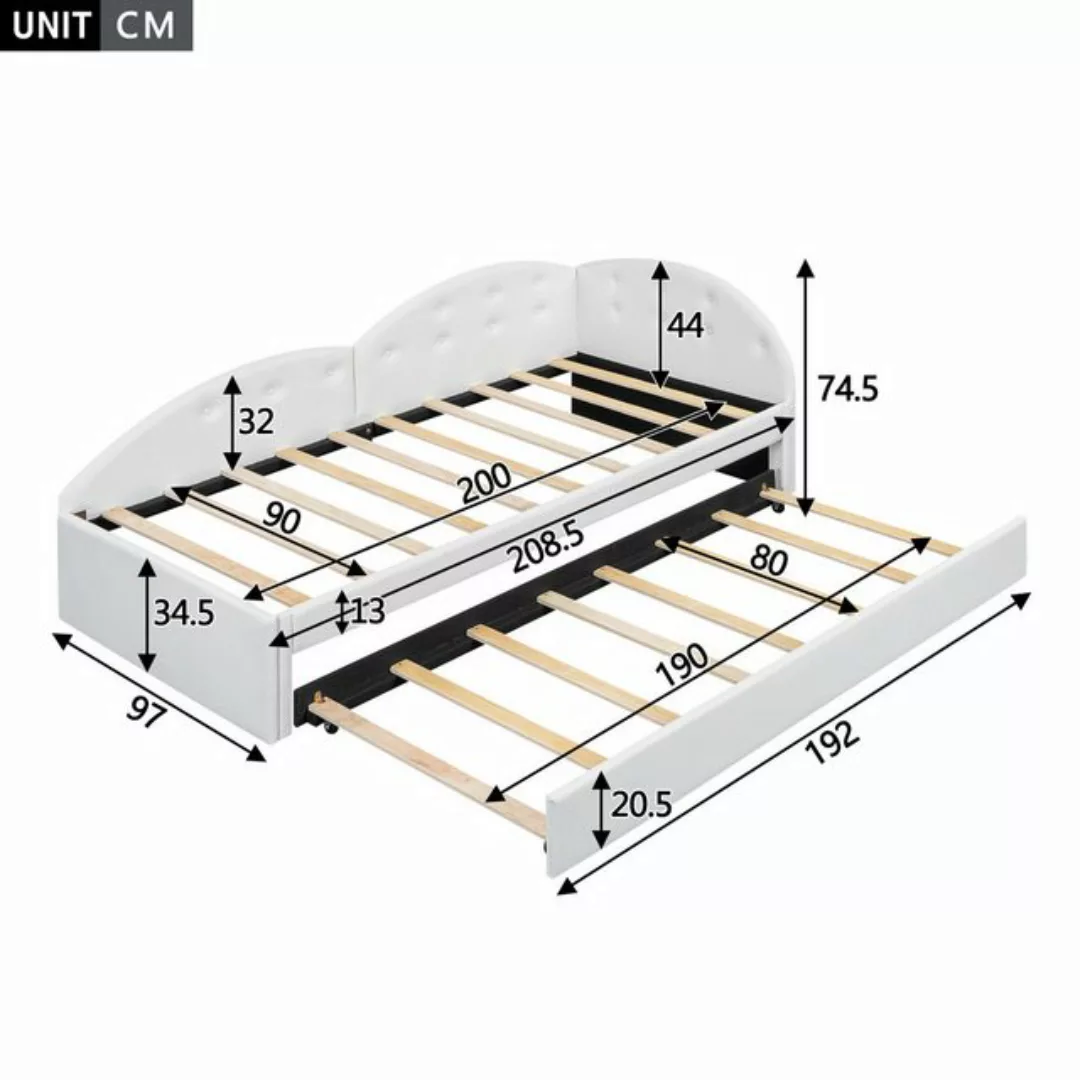 FLASMR Schlafsofa Schlafsofa, ausgestattet mit ausziehbarem Bett, stilvoll, günstig online kaufen