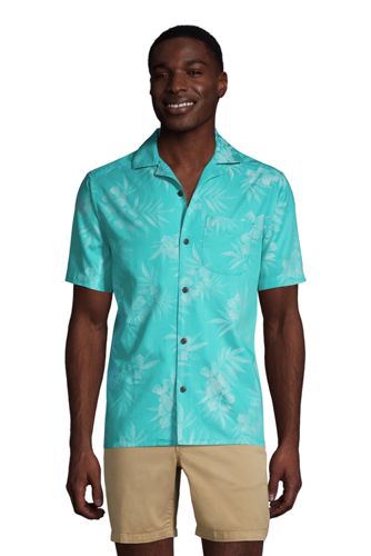 Hawaiihemd, Classic Fit, Herren, Größe: L Normal, Blau, Baumwolle, by Lands günstig online kaufen