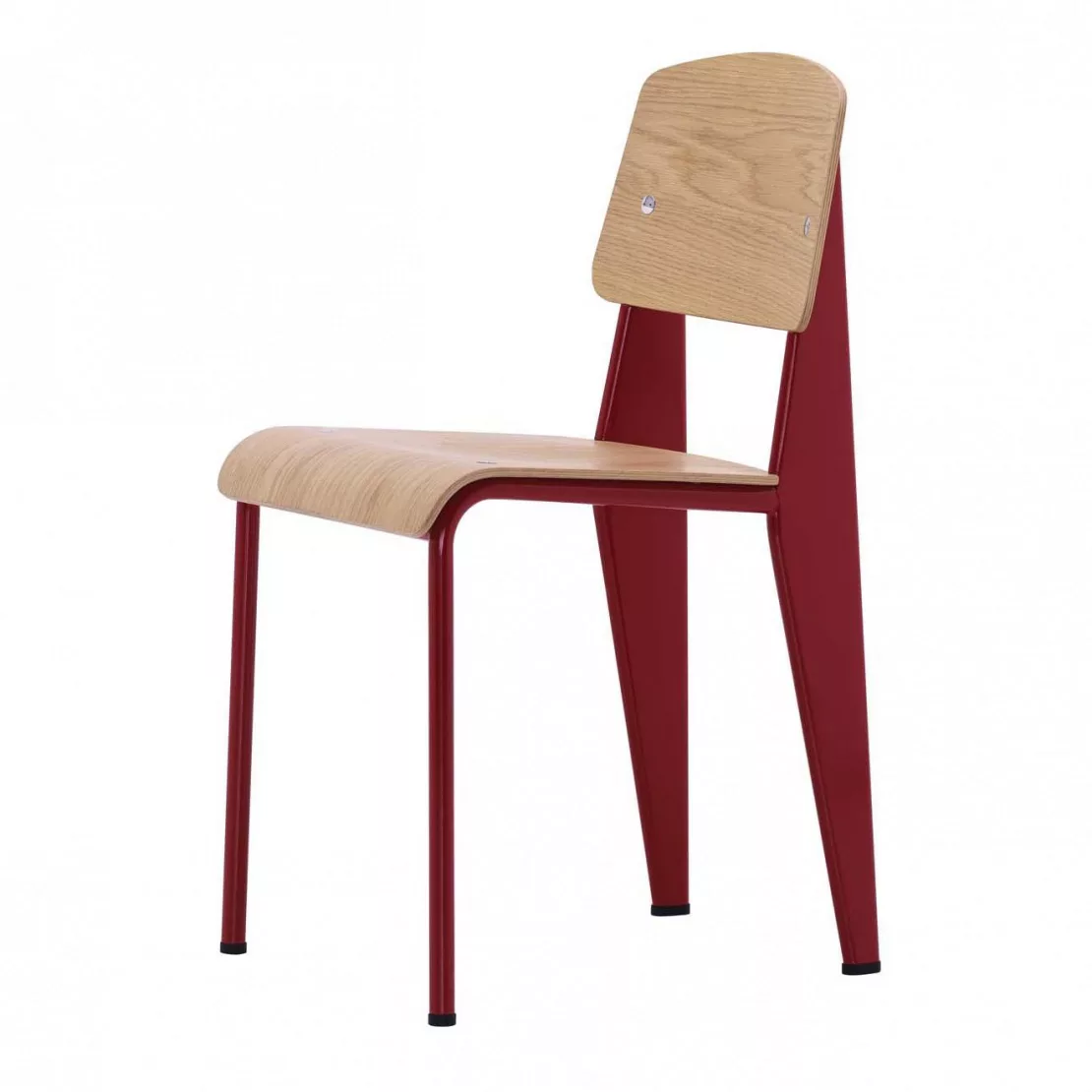 Vitra - Standard Stuhl - eiche natur/Gestell japanisch rot lackiert günstig online kaufen