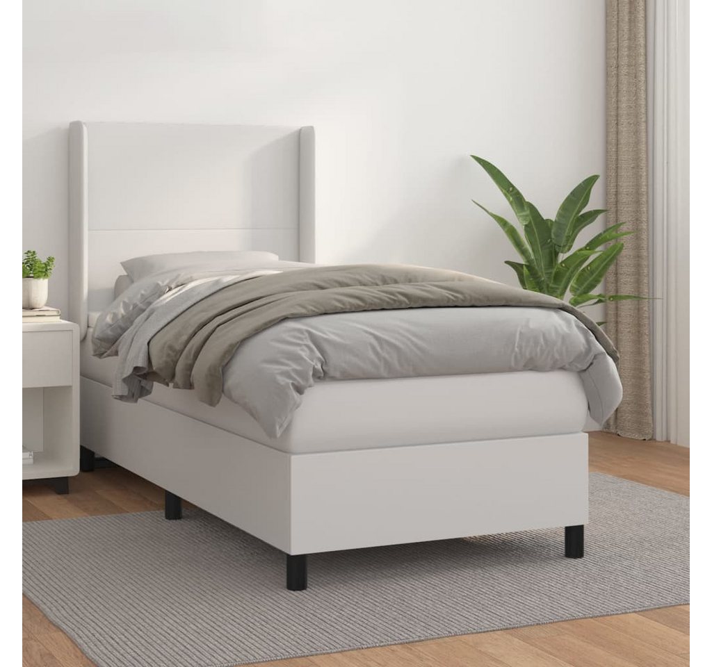 vidaXL Boxspringbett Bett Boxspringbett Kunstleder komplett mit Matratze & günstig online kaufen