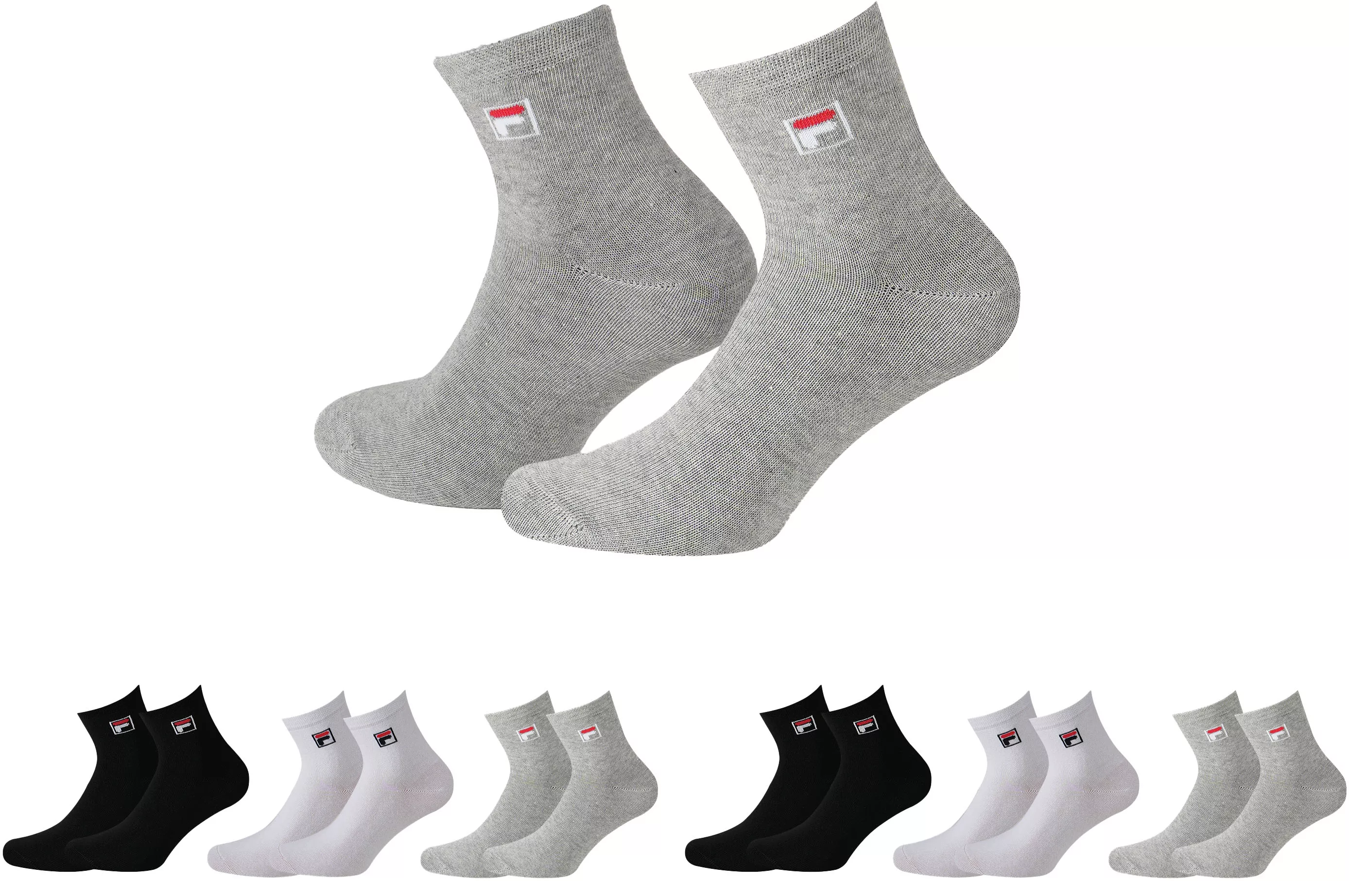 Fila Kurzsocken, (6er Pack), Sneakersocken mit Logo-Stickerei günstig online kaufen