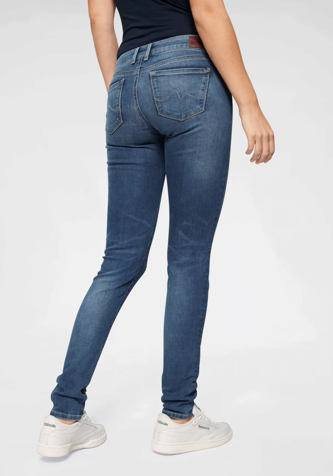 Pepe Jeans Damen Jeans SOHO - Skinny Fit - Blau - Dark Used Worn günstig online kaufen