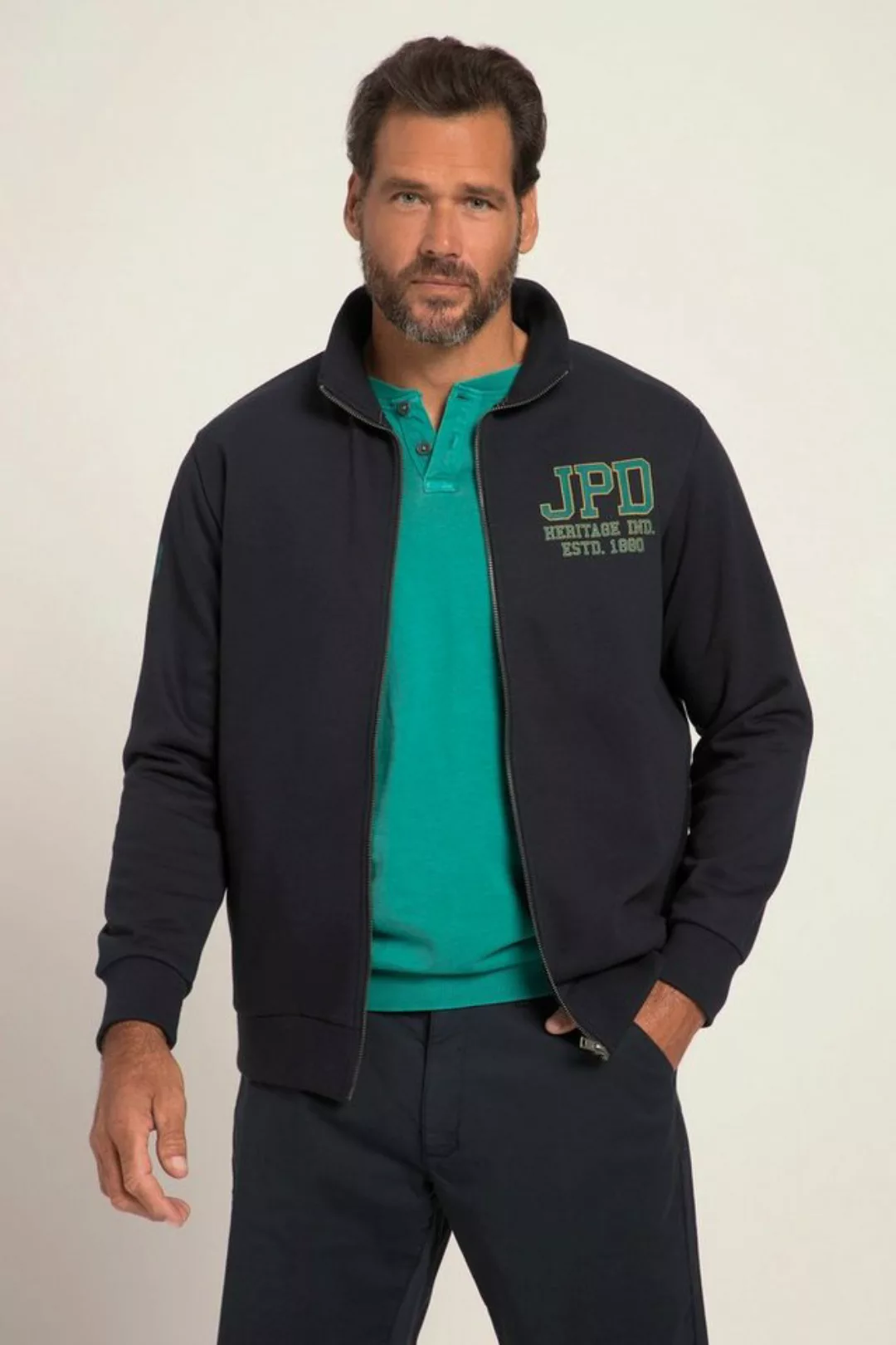 JP1880 Fleecejacke Sweatjacke Stehkragen Zipper extra warm bis 8 XL günstig online kaufen