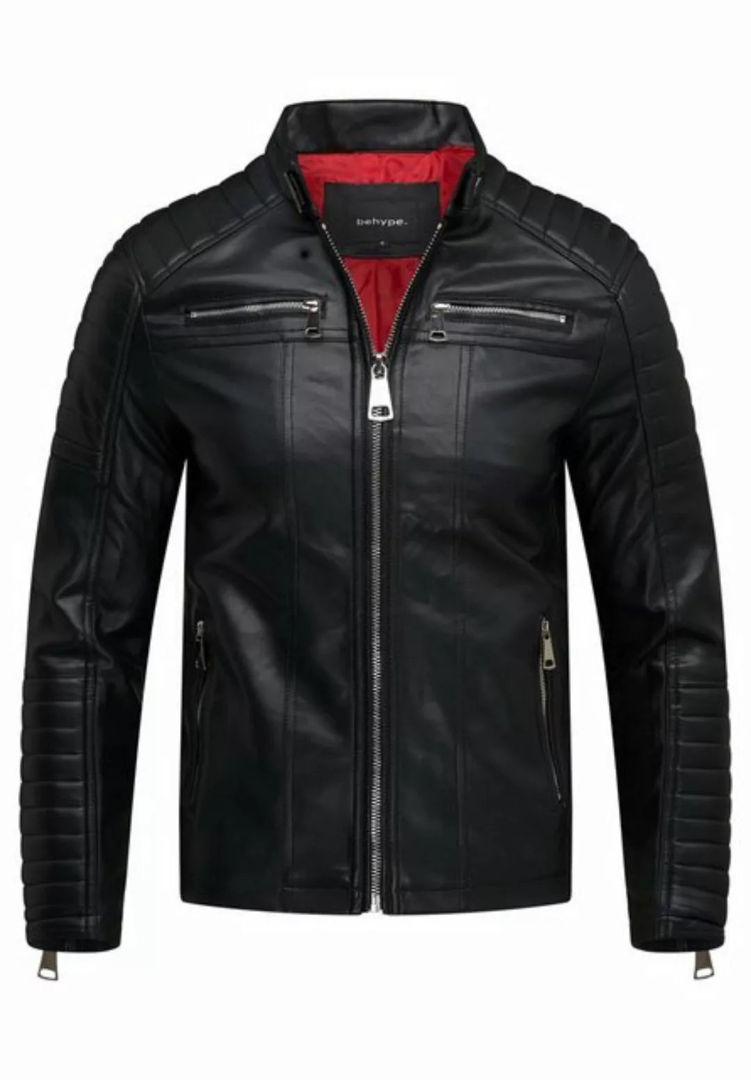 behype Lederimitatjacke BHKILLEEN Übergangsjacke im Biker-Stil Blouson günstig online kaufen