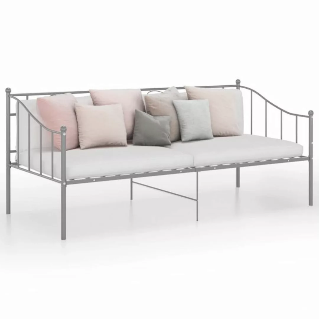 furnicato Bett Schlafsofa Bettgestell Grau Metall 90x200 cm günstig online kaufen