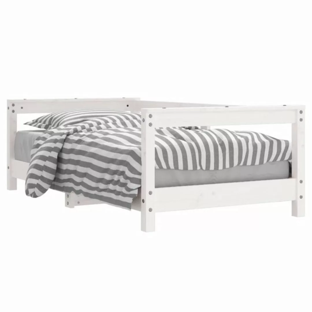 vidaXL Kinderbett Kinderbett Weiß 70x140 cm Massivholz Kiefer günstig online kaufen