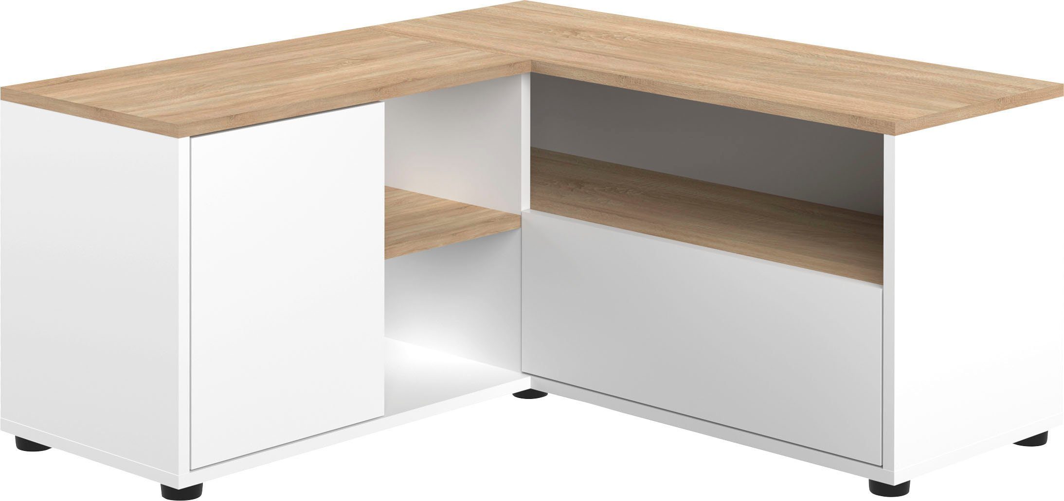 TemaHome Lowboard "ANGLE", Kommode, ideale Ecklösung, Schenkelmaße: 90x90 c günstig online kaufen