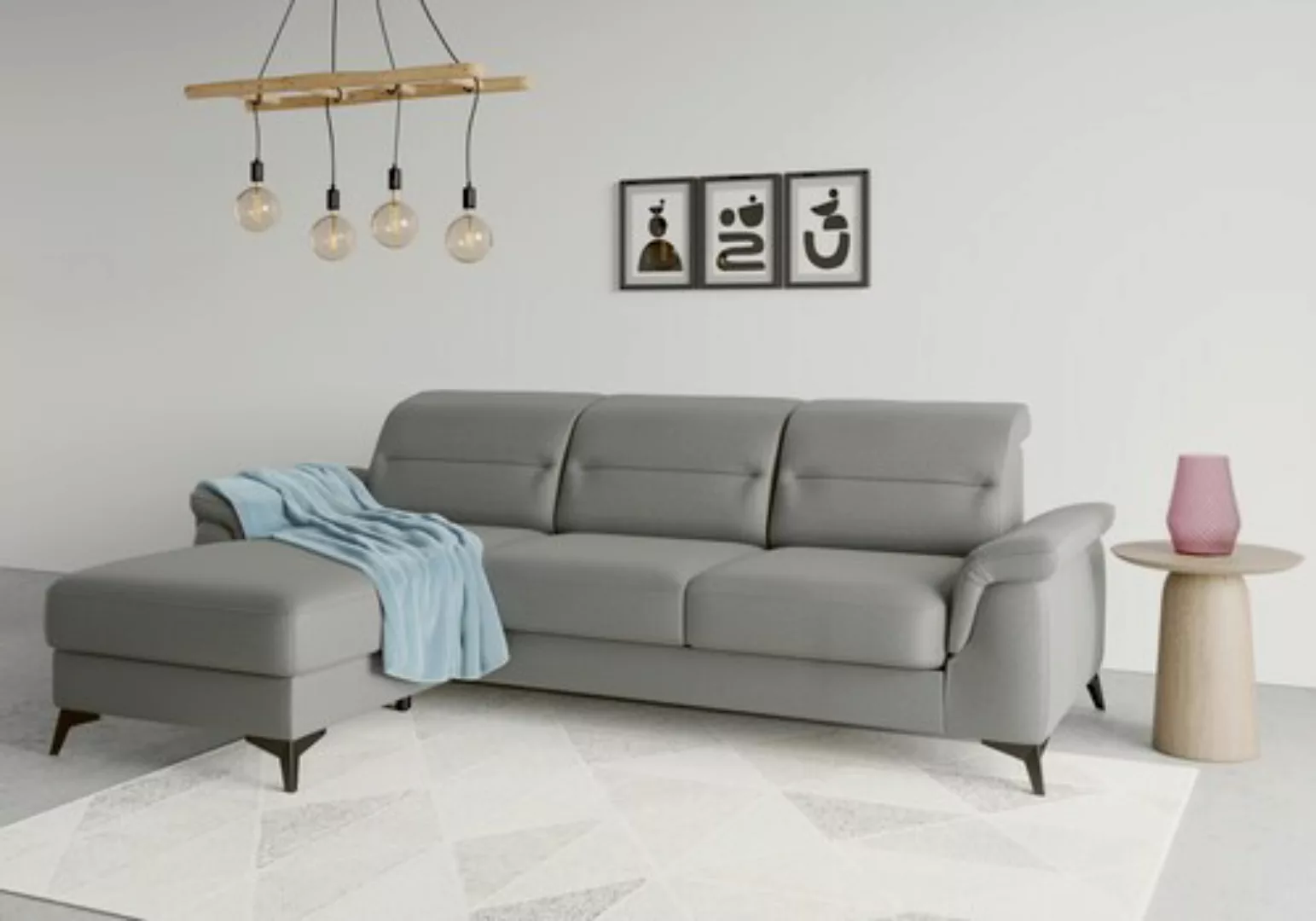 sit&more Ecksofa "Sinatra L-Form", mit Recamiere, optional mit Kopfteilvers günstig online kaufen