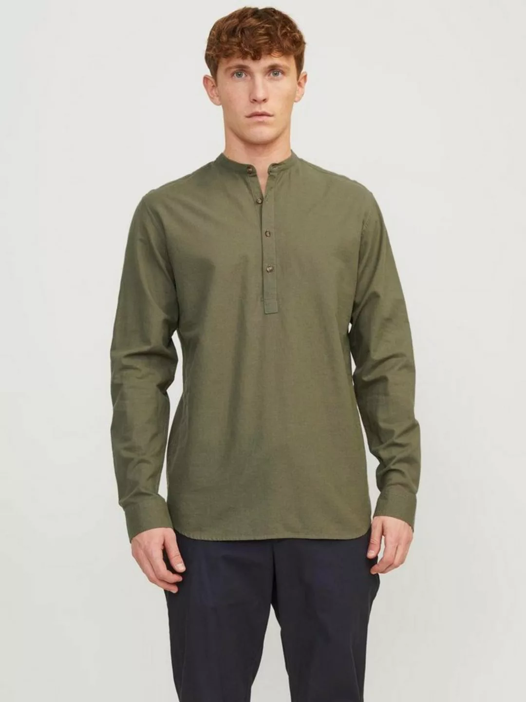 Jack & Jones Langarmhemd JJESUMMER TUNIC LINEN BLEND SHIRT LS SN günstig online kaufen