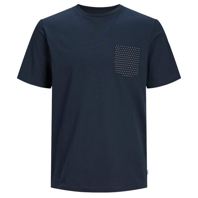 Jack & Jones Rundhalsshirt Große Größen T-Shirt JJLUIS POCKET navy Brusttas günstig online kaufen