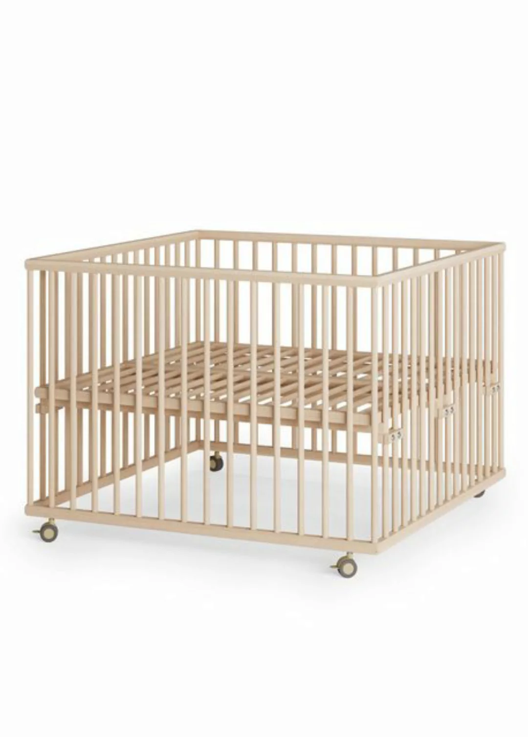 Sämann Babybett Laufgitter 100x100 cm mit Lattenrost natur Premium Kollekti günstig online kaufen