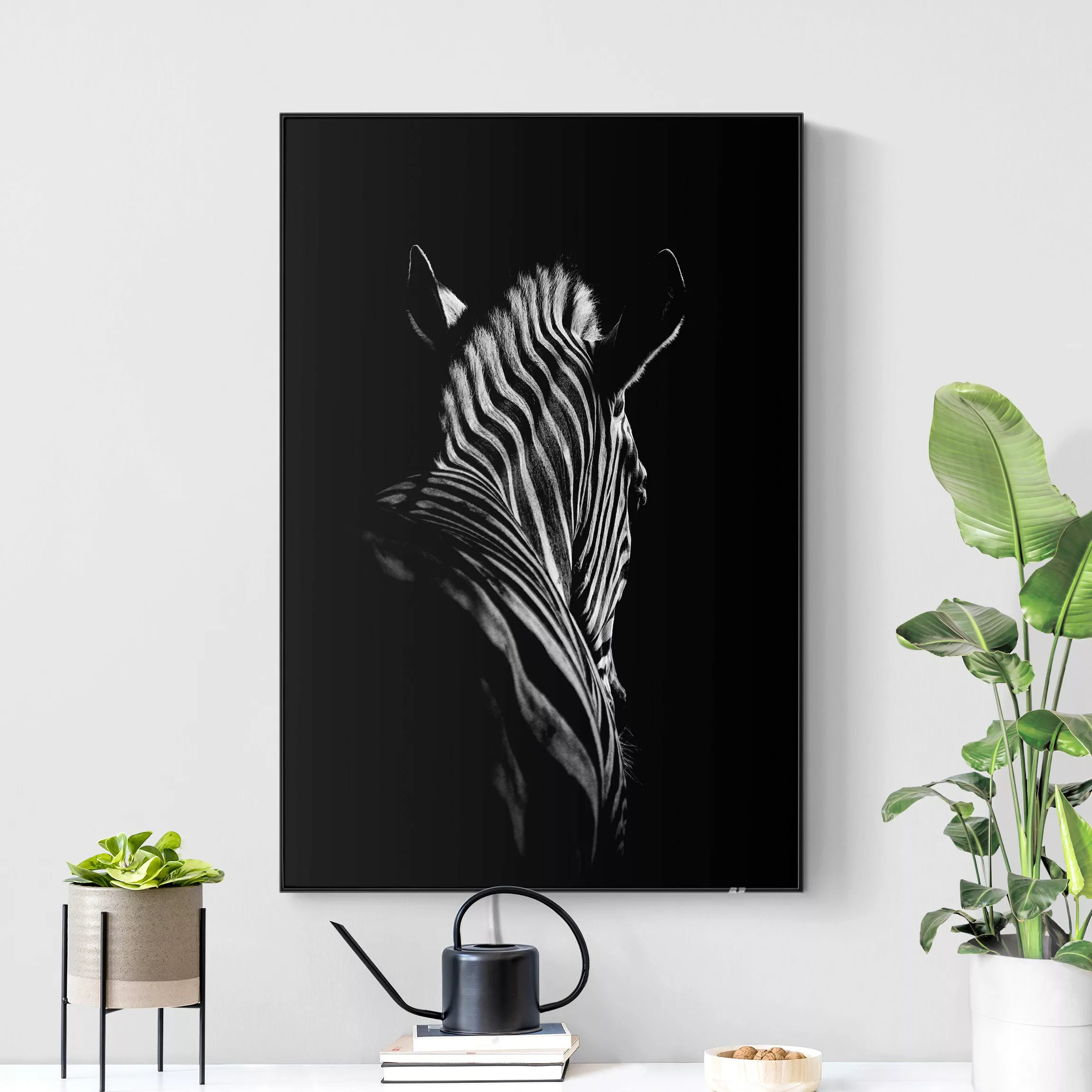 LED-Wechselbild Dunkle Zebra Silhouette günstig online kaufen