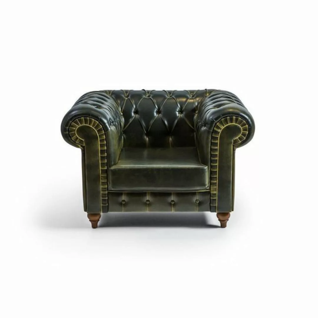 JVmoebel Sofa Сhesterfield Sessel Grün Modern Design Sitz Neu Einrichtung, günstig online kaufen