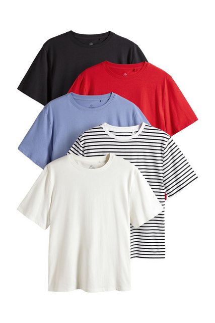 The Set T-Shirt 5er-Pack The Set Relaxed Fit T-Shirts Baumwolle (5-tlg) günstig online kaufen