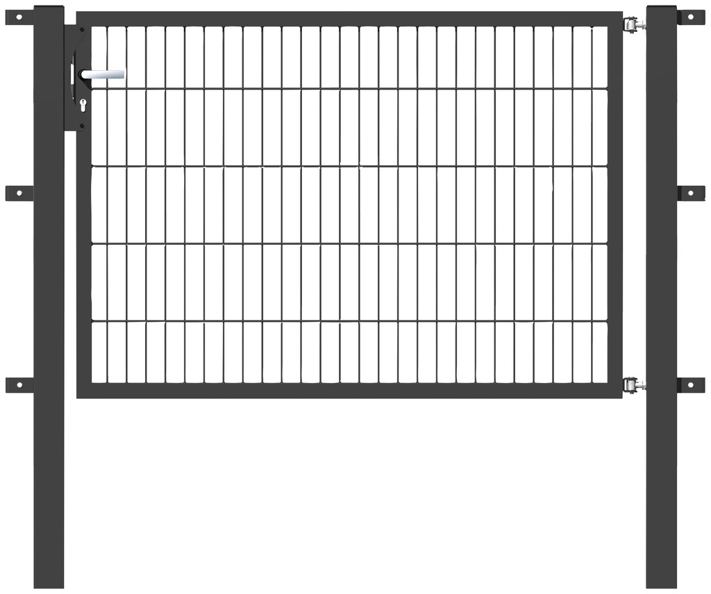 Metallzaun Einzeltor für Doppelstabmatte Grün z. Einbetonieren 140 cm x 100 günstig online kaufen