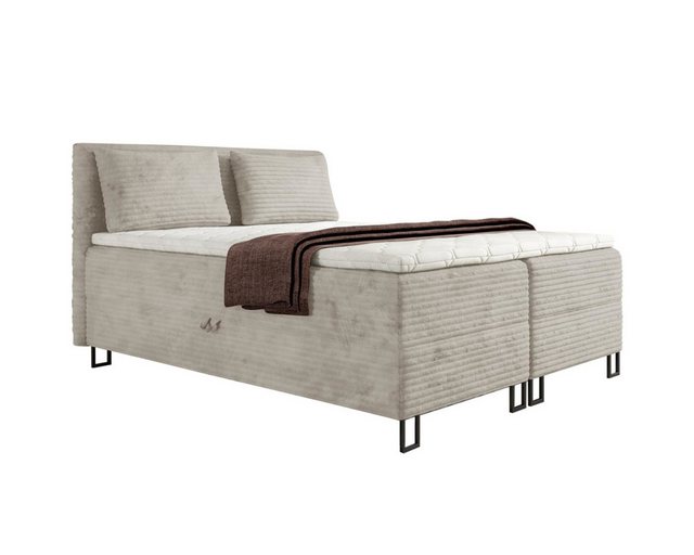 Deine Möbel 24 Boxspringbett TEXAS Boxbett Komplettbett Polsterbett (Velour günstig online kaufen