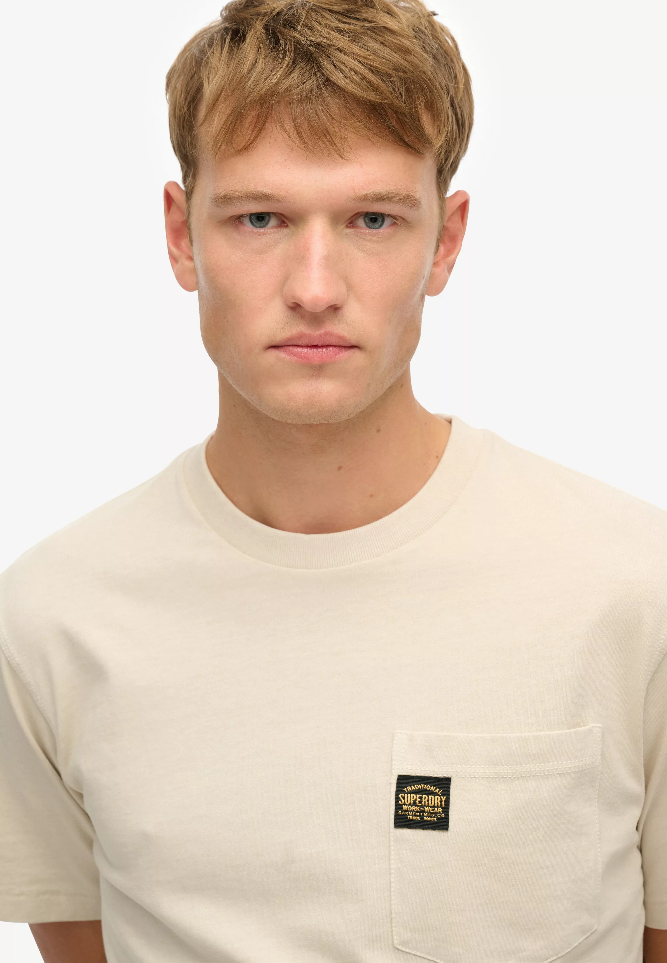 Superdry Rundhalsshirt "CONTRAST STITCH POCKET T-SHIRT" günstig online kaufen