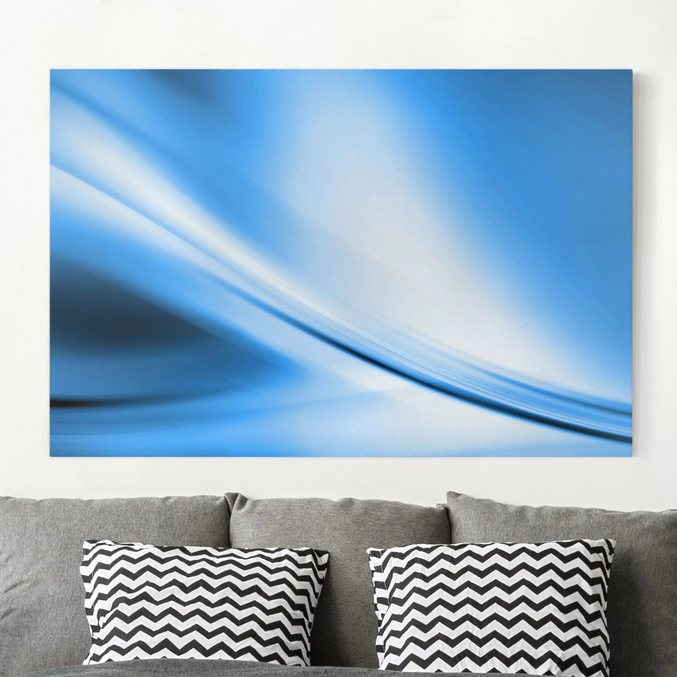Leinwandbild Abstrakt - Querformat Deep Blue Heaven günstig online kaufen