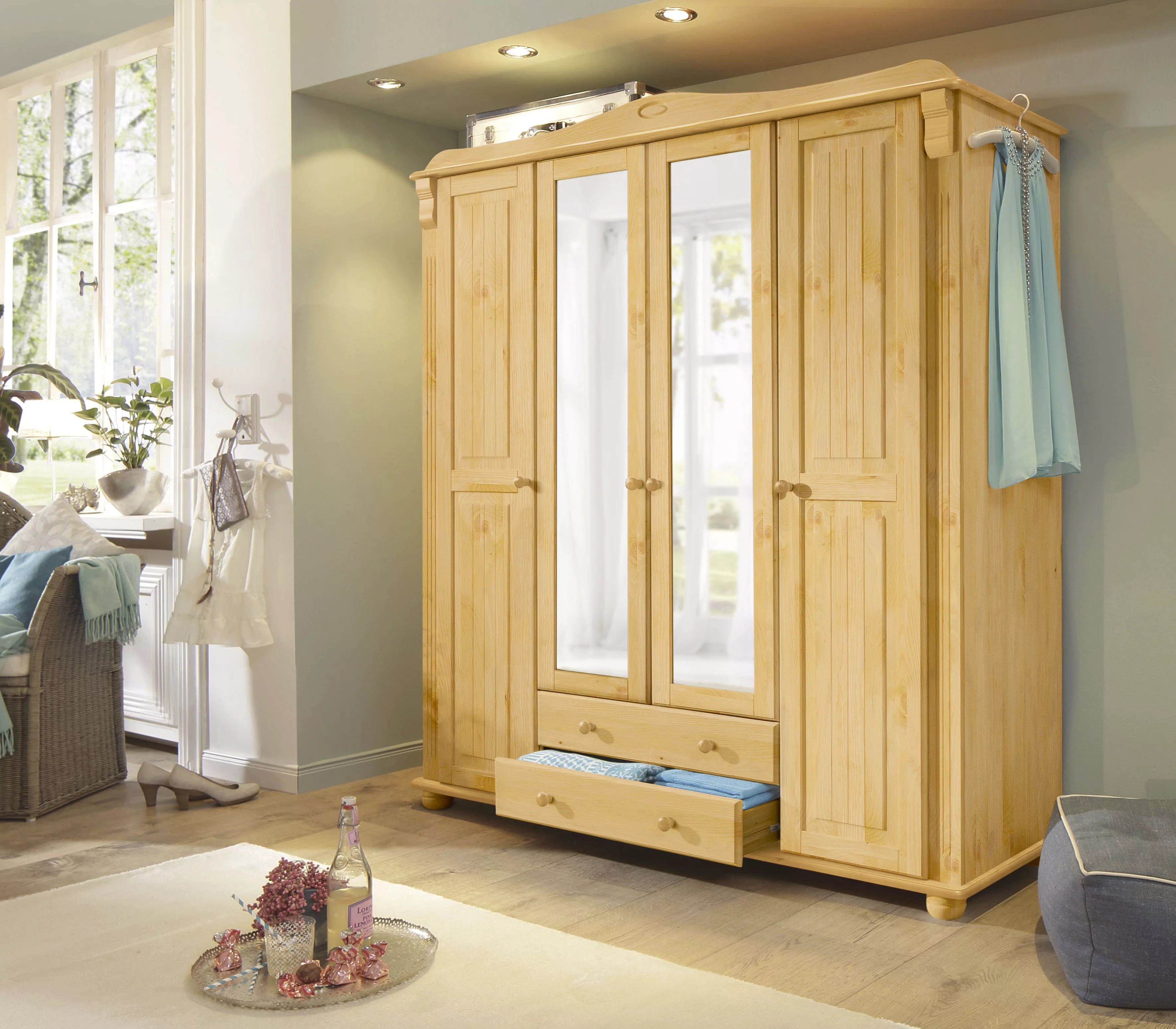 Home affaire Kleiderschrank "Adele", (4 Breiten: 92/130/169/207 H/T ca. 191 günstig online kaufen