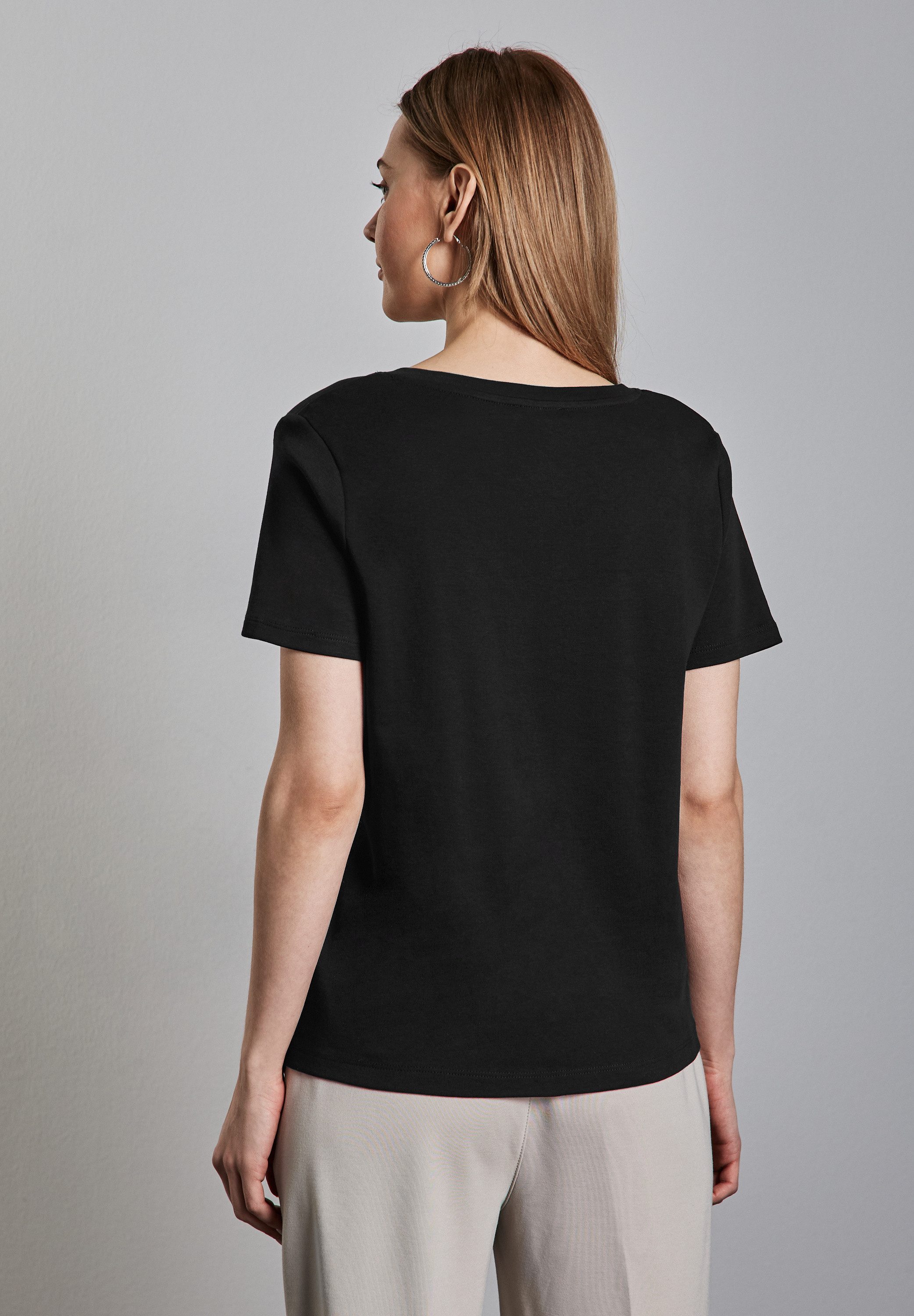 STREET ONE V-Shirt, aus reiner Baumwolle günstig online kaufen