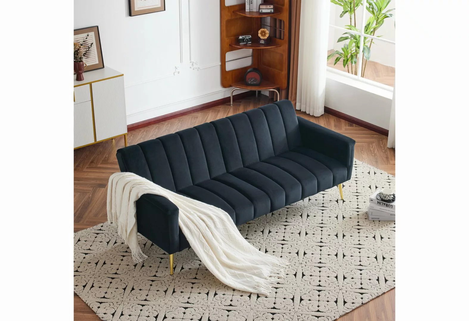 HAUSS SPLOE Sofa Klappbares Schlafsofa mit Bettfunktion Loungesofa 3 Winkel günstig online kaufen