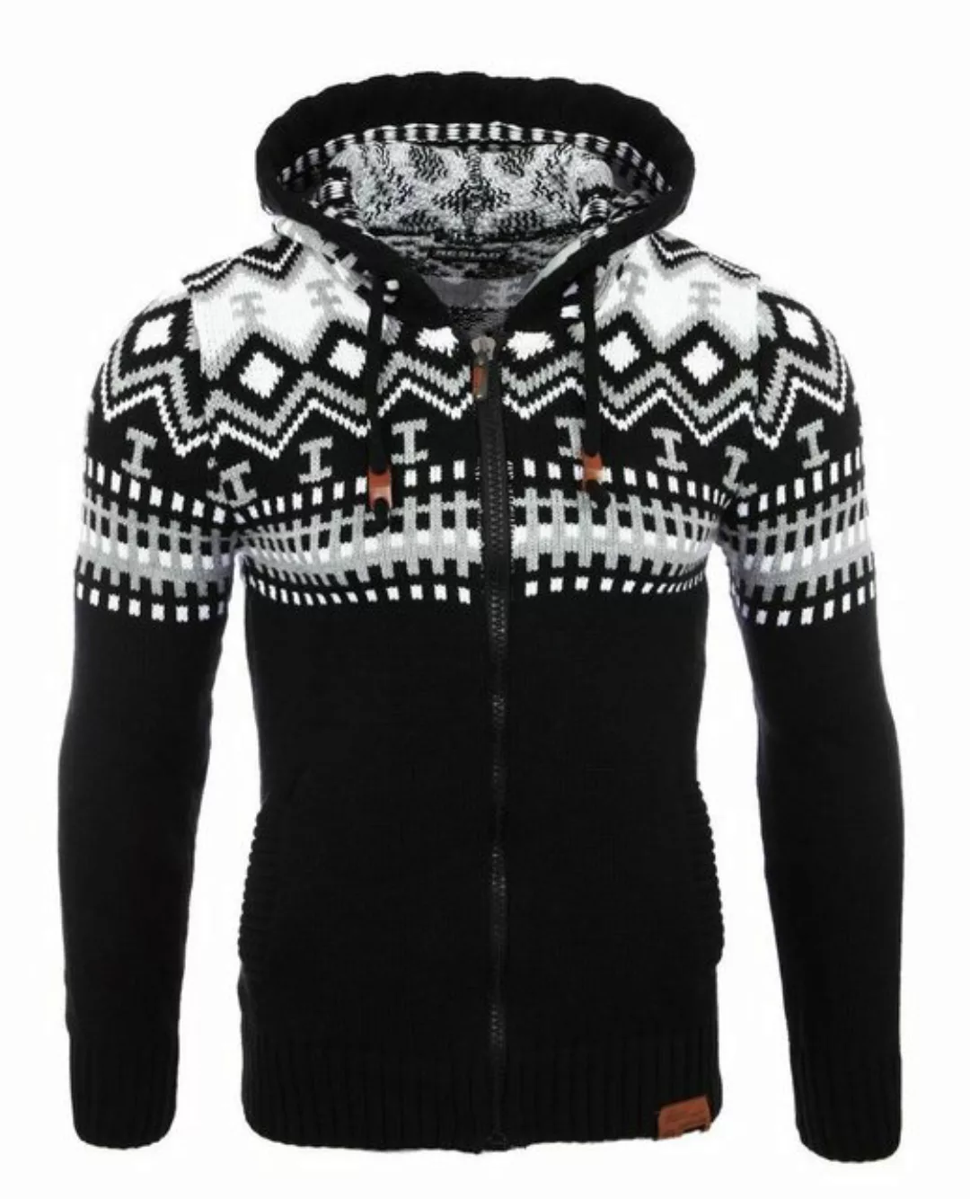 Reslad Strickpullover Reslad Herren Grobstrick Norweger Winter Strickjacke günstig online kaufen