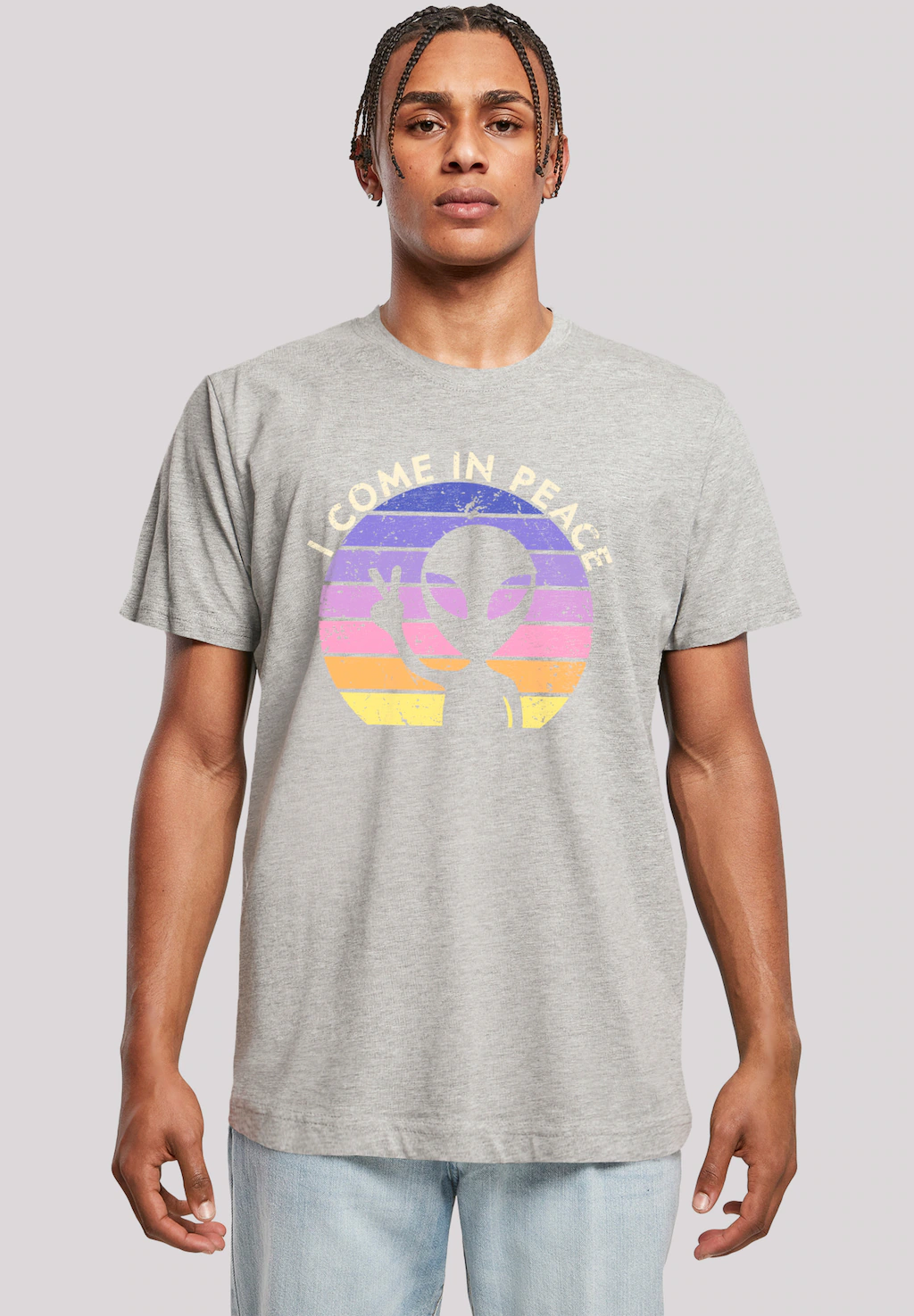 F4NT4STIC T-Shirt "Alien Peace Sunset", Premium Qualität günstig online kaufen