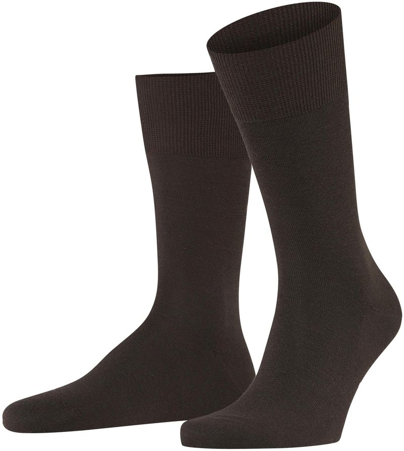 FALKE Airport Herren Socken, 47-48, Braun, Uni, Schurwolle, 14435-541007 günstig online kaufen