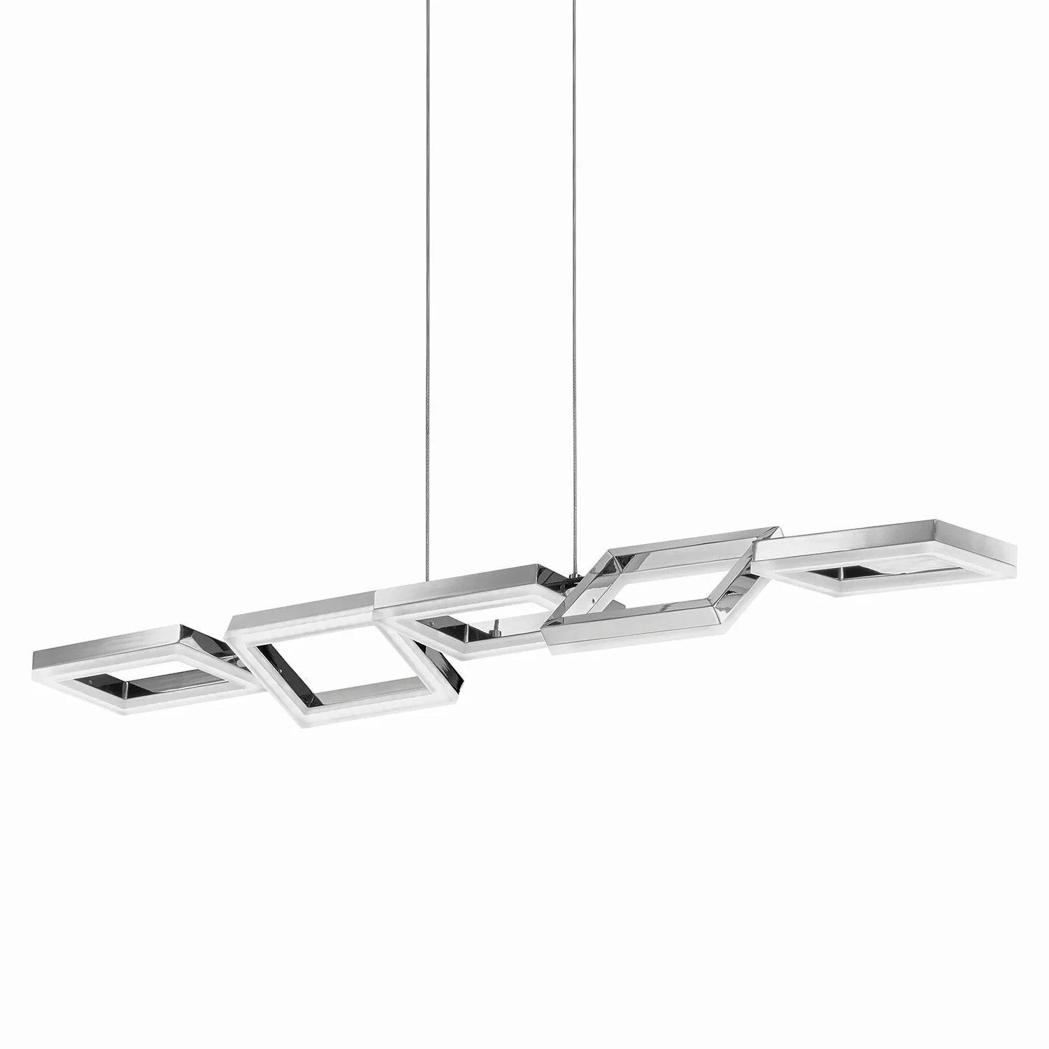 home24 Wofi LED-Pendelleuchte Montreal Aluminium Silber Dimmbar 10x150x78 c günstig online kaufen