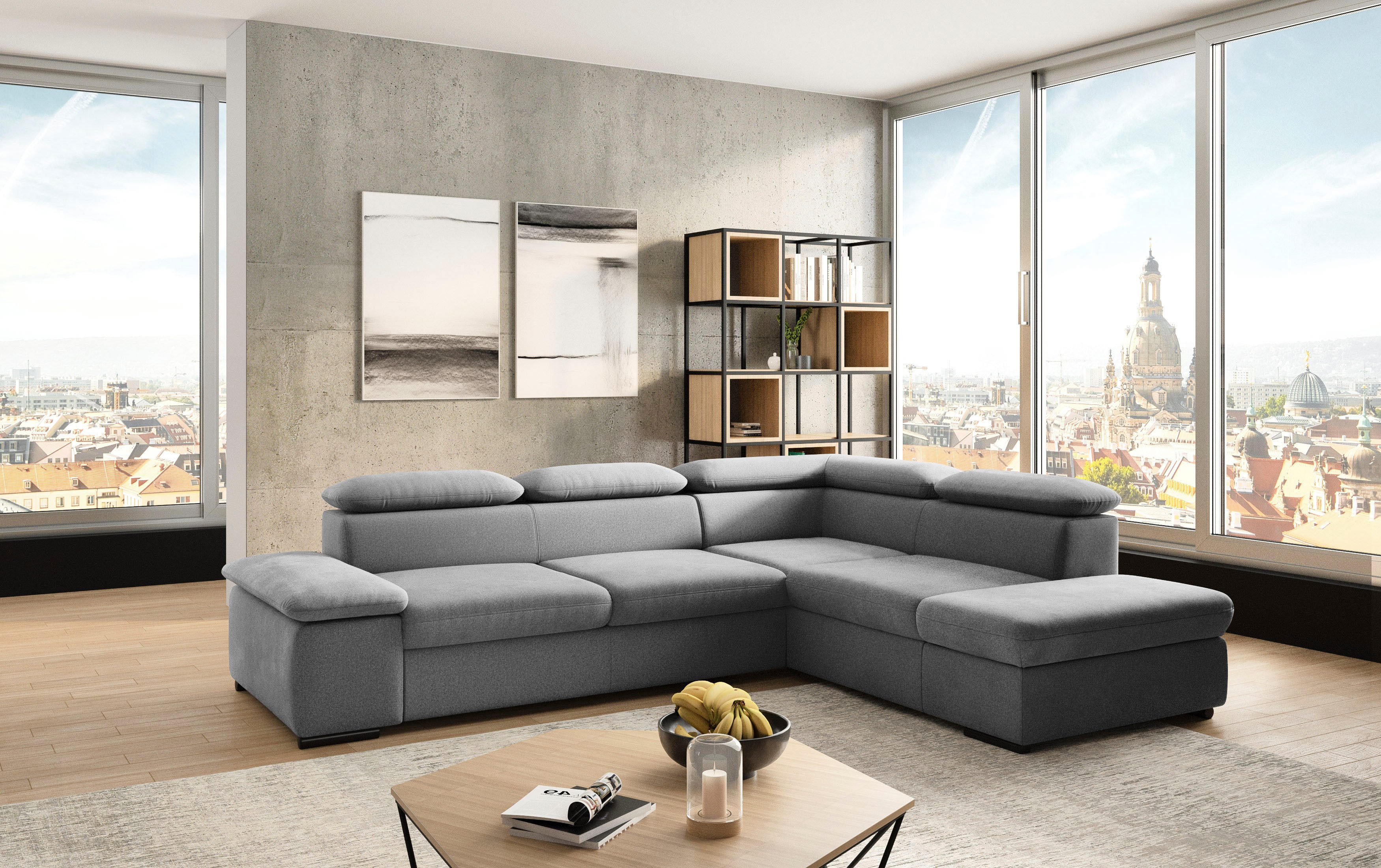 sit&more Ecksofa "Alcudia L-Form", mit Armteilverstellung, optional Kopftei günstig online kaufen