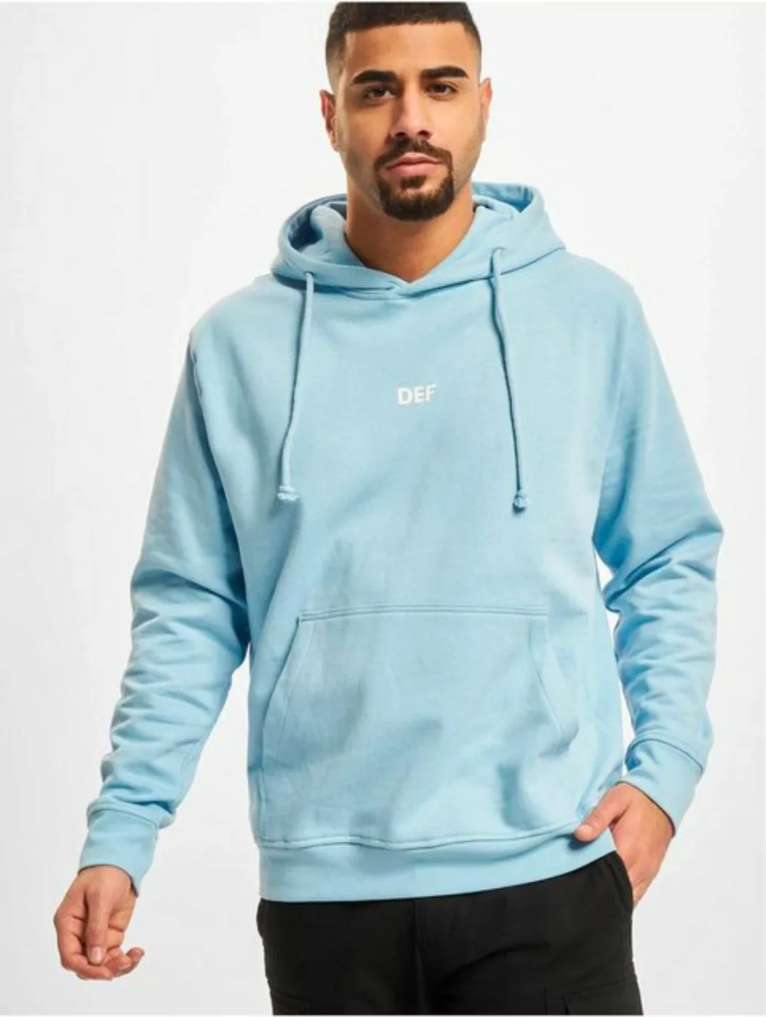 DEF Kapuzensweatshirt DEF Herren DEF Oversized Hoody Light Blue (1-tlg) günstig online kaufen