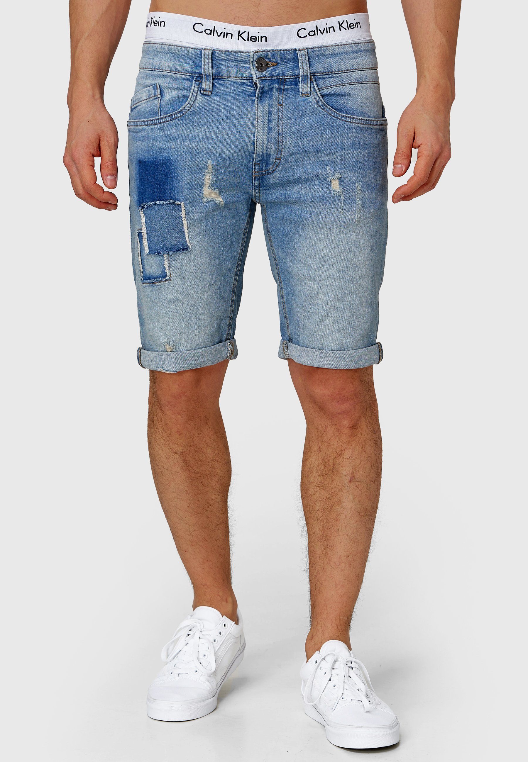 Indicode Jeansshorts Roberts aus elastischer Baumwoll-Qualität günstig online kaufen