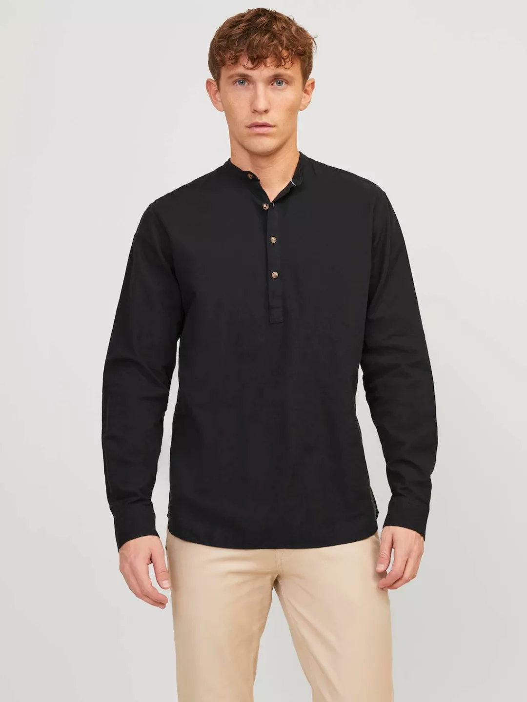 Jack & Jones Langarmhemd "JJESUMMER TUNIC LINEN BLEND SHIRT LS SN" günstig online kaufen