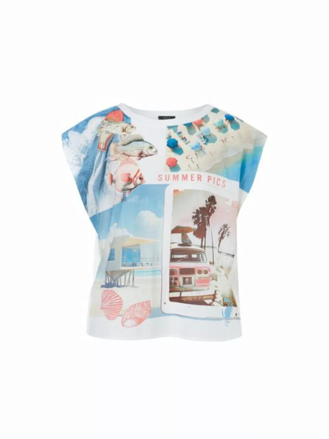 Marc Cain T-Shirt "Sports Summer Pics" Premium Damenmode mit Postkartenprin günstig online kaufen